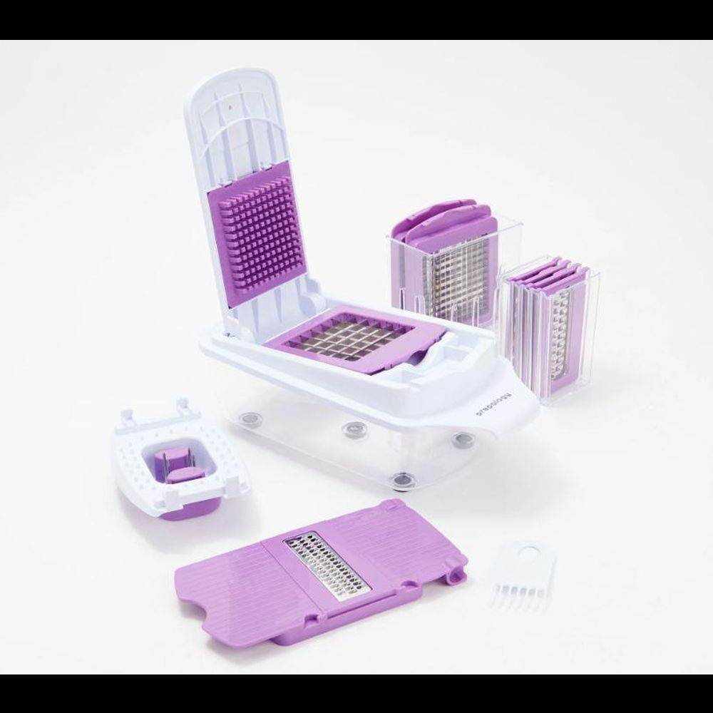 Prepology Chopper w/ 8 Slice & Dice Blades & Catch Bin